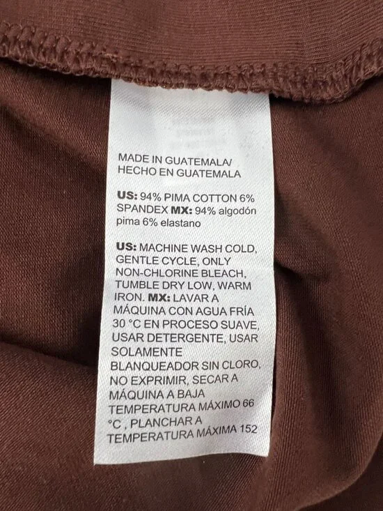 Chico's size 3 (XL) Contour Cotton Square Neck Tank Top Brown NWT - Picture 4 of 6